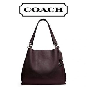 Coach Oxblood Gunmetal Dalton 31 Bag